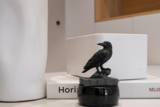 Raven on Rock Statue 3