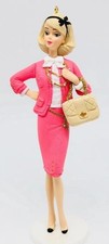 2009 Barbie Preferably Pink Hallmark Ornament Pink Suit Fashion Model picture