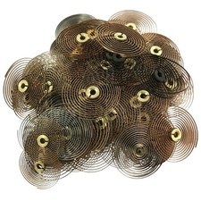 100 x Mixed alarm clock hairspring sizes spares clock makers hair springs parts picture