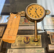 Elgin 313 Car Clock Long Stem Wind Up from 1910-20s w/ Tag RARE Ready to Ship picture