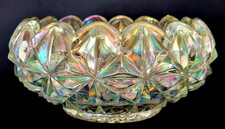 Iridescent Pressed Glass Bowl 9