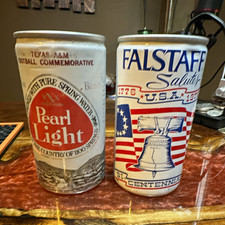 Pearl Light & Falstaff Texas A&M Football, 1776-1976 Bicentennial Beer Cans picture