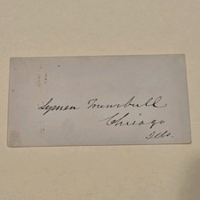 Lyman Trumbull Signed Politician Autograph Auto Illinois Senator Abraham Lincoln picture