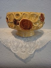 Vtg NAPCOWARE Ceramic Planter C-7693  Baubles.Bangles Mustard Yellow Planter 70s picture