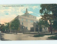 Divided-Back CHURCH SCENE Canton Ohio OH G4223 picture