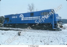 Original Slide-CR (Conrail) GE C30-7 #6605 (blue w/unique star for testing)  picture