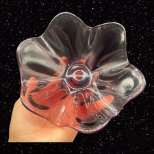 Amethyst Art Glass Bowl Dish Blown Glass Vintage 7”W 2”T picture