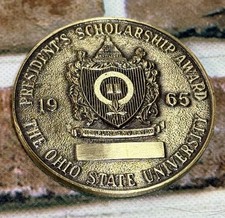 1965 Ohio State University President Scholarship Award-Balfour Bronze Medallion picture