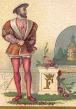 1880s-90s French King Francois 1st & Château de Chambord F156 picture