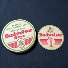 Vintage Budweiser Beer Anheuser Busch 10 Cardboard Coasters St Louis Missouri picture