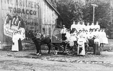 Five Brothers Tobacco Women On Horse Wagon - Reprint picture