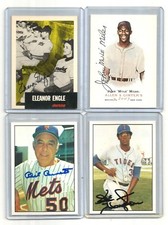 1975 SSPC auto SIGNED-set/CARD #601 ike HAMPTON ny METS baseball team TIDEWATER picture
