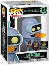 Funko Pop Vinyl: Futurama - Bender (Glow) (Chase) #1757 w/Premium POP Protector picture