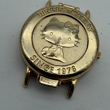 Vintage Ladies Sanrio 1988 Hello Kitty Gold Tone Quartz Watch Parts/Repair picture