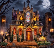 Lemax Spooky Town Cathedral of Eternal Doom Michael's Exclusive Lighted HTF picture