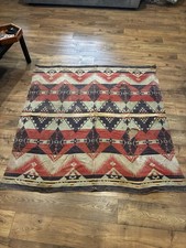 Antique 1930s 40s Beacon Style Camp Blanket Southwestern Tribal Wool Cotton picture