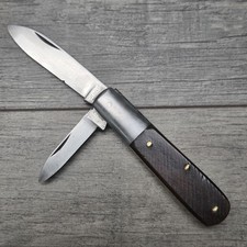 Vintage Ulster Knife USA 2 Blade Barlow Jack Pocket Knife Jigged Handle picture
