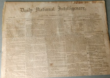 RARE 1824 Presidential Election Newspaper National Intelligencer Andrew Jackson picture