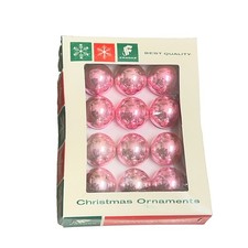 Vintage Franke Pink 25mm Mini Glass Christmas Ornaments picture