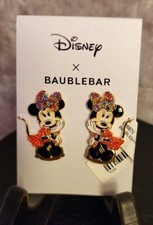 Disney X Baublebar Dangling Minnie Mouse Earrings With Multi Colored Beads picture