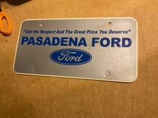 Thin Plastic Dealership License Plate Pasadena Ford CA picture