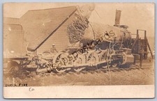 K52/ Dutch Flat California Postcard RPPC c1910 Railroad Disaster Explosion 259 picture