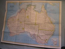 AUSTRALIA MAP LAND OF LIVING FOSSILS National Geographic February 1979 picture