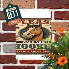 Equestrian Barn Farmhouse Sign Horse Stable Country Home Wall Decor 8x12 picture