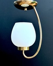 Antique/Vtg 1950's-60's MCM Art Deco Nouveau Lantern Ceiling Light/Lamp Fixture picture