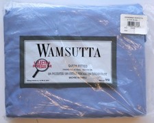 Vintage Wamsutta Queen Fitted Sheet Blue 200TC Percale Made USA New NOS picture