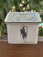 Vintage Kelvinator Refrigerator Dish with Lid Ceramic Harker Art Deco Fridge picture