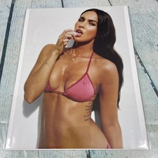 2008 Sexy Megan Fox Hot Body Tattoo Brunette Print Ad/Poster Pinup Magazine Page picture