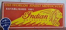 Indian Motorcycles Porcelain Enamel Sign 36 x 15 Inches 1 Sided picture