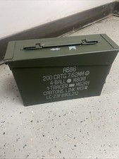 Military 30 CAL Grade 1 M19A1 Metal AMMO CAN 7.62mm BOX .30 CALIBER picture
