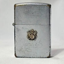 1937-1950 Zippo Lighter Military Great Seal Of United States Emblem Bald Eagle picture