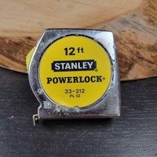 Vintage Stanley Powerlock Tape Measure 33-212 PL 12 Left Handed Made In USA picture