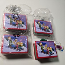 NEW, THE SIMPSONS LUNCH BOX CHRISTMAS ORNAMENT SET OF 4 picture