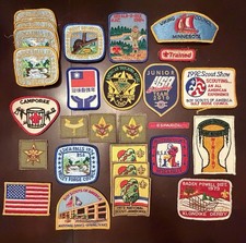 Vintage Lot 27 Boy Scout Patches Camporee District Council Star Rank Derby BSA picture