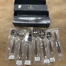 Waterford Ballet Ribbon Gold 7 Piece Flatware New, Open Box picture