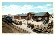 Mitchell SD C. M. & St. P. Ry. Station c1910s Vintage Postcard picture
