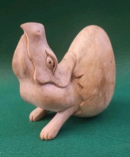 Arthur Court Wood Carved Dinosaur Triceratops Hatching From Egg Figure, Pls Read picture