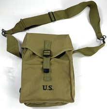 WWII US ARMY INFANTRY GP M1 AMMO GENERAL PURPOSE EQUIPMENT CARRY BAG & STRAP-OD3 picture