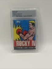 1985 Topps Rocky IV 4 Wax Pack DRAGO Front Authentic Unopened Encapsulated picture