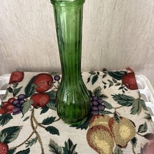 Vintage Green Ribbed bud vase picture