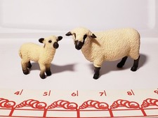 Schleich Shropshire Sheep Family Lot Female Ewe 13681 Baby Lamb 13682 Retired picture