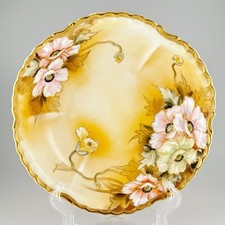Nippon Morimura Porcelain Serving Bowl Hand Painted Art Nouveau Poppies Moriage picture