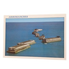 Postcard Mulberry Harbors At Arromanches Calvados France Chrome Unposted picture