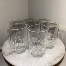 Set of 7 Vintage Arcoroc France Lancer 5 Oz Clear Juice Tumbler Drinking Glasses picture