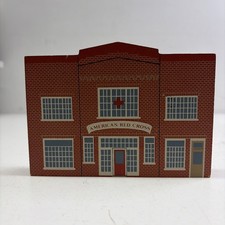 VTG Cat's Meow Village American Red Cross 1991 Series IX Wooden Shelf Sitter picture