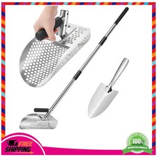 GADFISH Stainless Steel Sand Scoop Metal Detecting Sifter Shovel Treasure Hunt picture